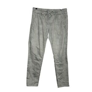 Bevy Flog Shely Olive‎ Green Crocodile Print Drawstring Tapered Pants animal 30